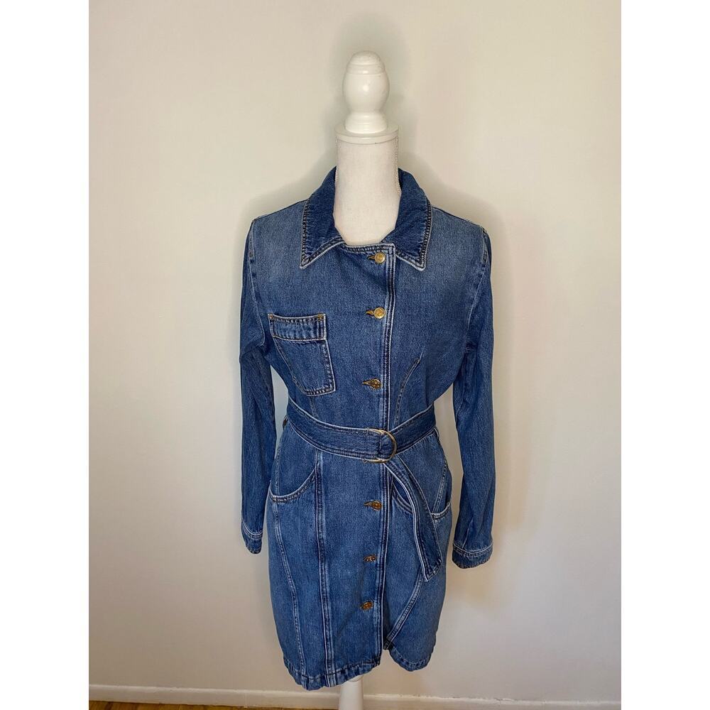 Claudie Pierlot Roulie Belted Denim Dress - Picture 2 of 8